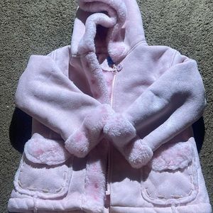 Girls thick pink jacket size 4/5